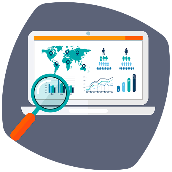 Een voorbeeld van Google Analytics op een beeldscherm